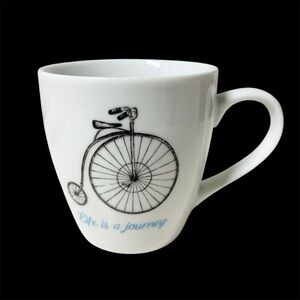 Ceramic Mug “Life is a Journey” with Vintage Bicycle Design by Creative Tops INC